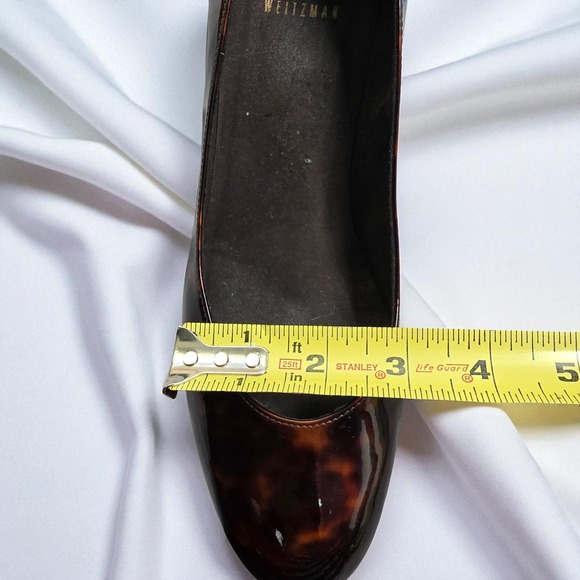 Stuart Weitzman Wedge Heel Pumps Tortoise Patent Leather Shoes 6-7? see chart - Picture 12 of 14